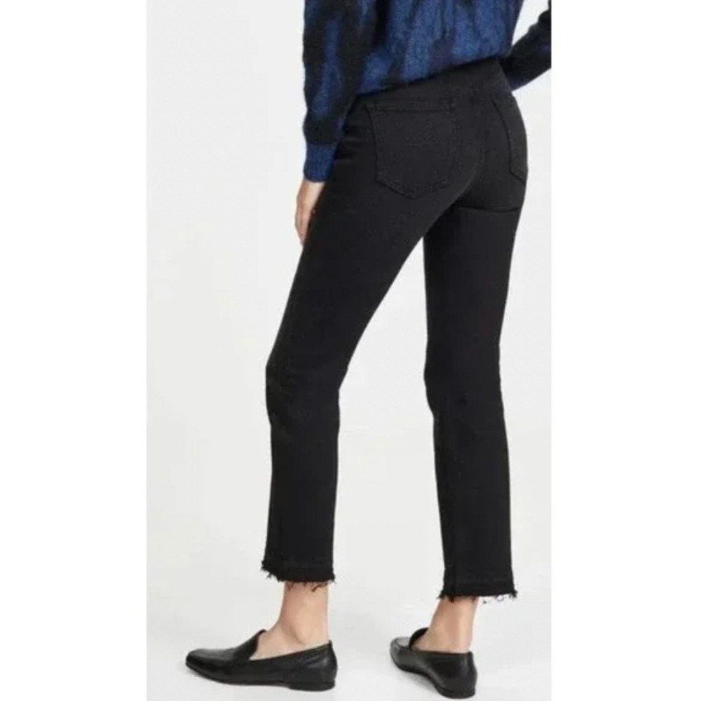 AYR The Rocker Straight‎ Leg Crop Raw Hem in Magnetic Black Size 25 - Picture 2 of 13
